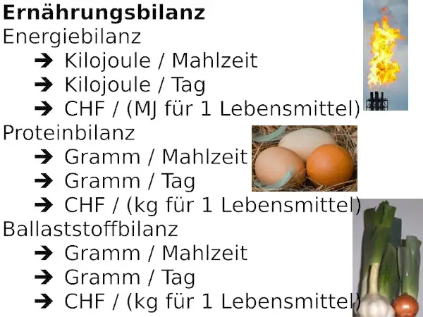Ernaehrungsbilanz im Koch-Kurs